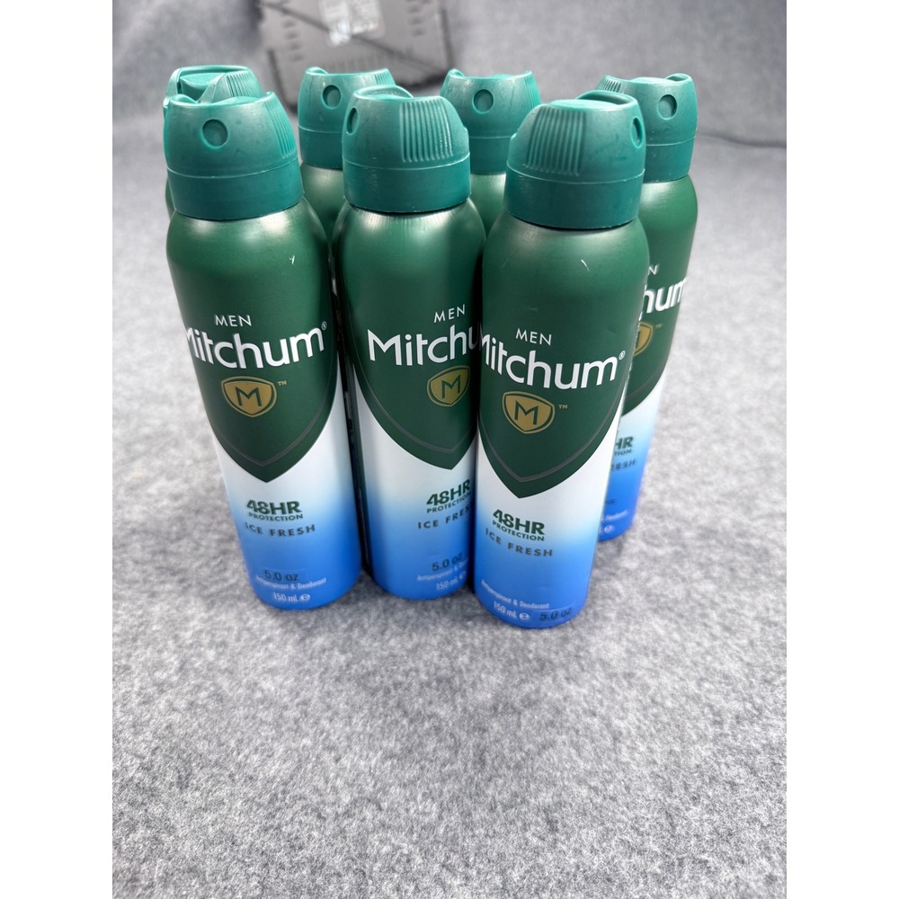 Lot of 7 Mitchum 48HR Protection Ice Fresh Antiperspirant Deodorant 5oz Spray
